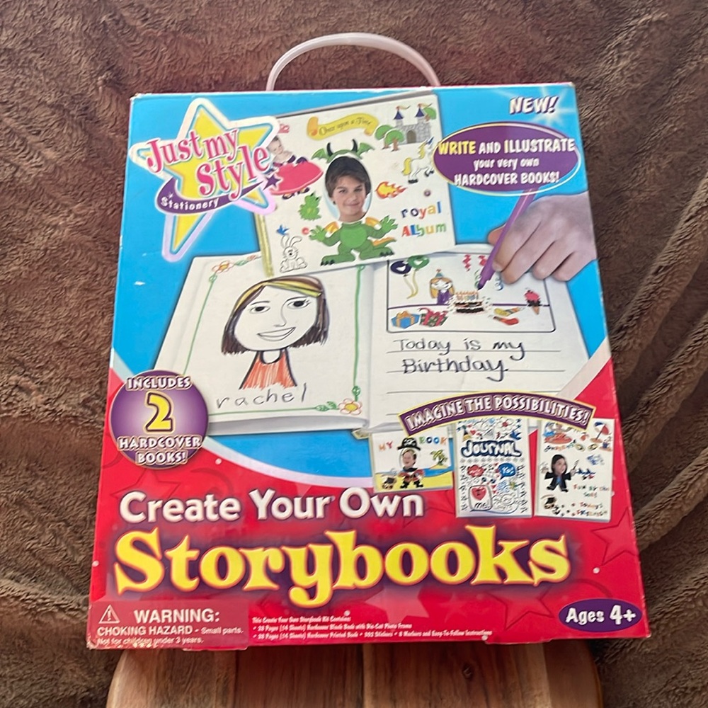 Create Your Own Story Book! Includes 2 hardcover books w/photo frame/accessories